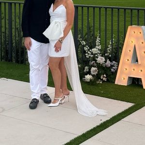 Katie may mini dress with train